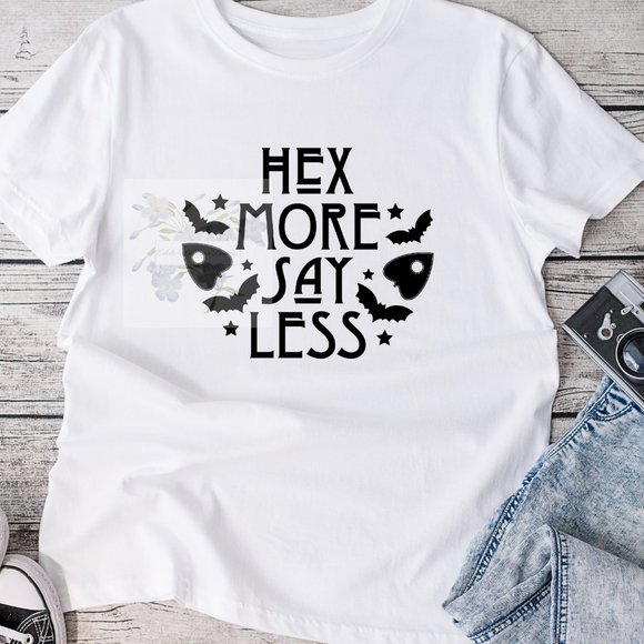 Eclectic Wallflower Tops - Hex More Say Less Graphic Tee Shirt